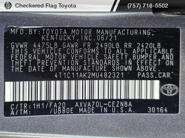 used 2021 Toyota Camry car, priced at $20,490