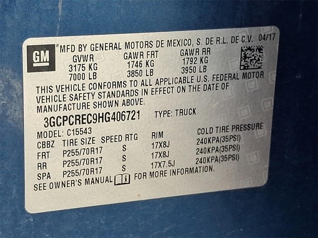 used 2017 Chevrolet Silverado 1500 car, priced at $29,380