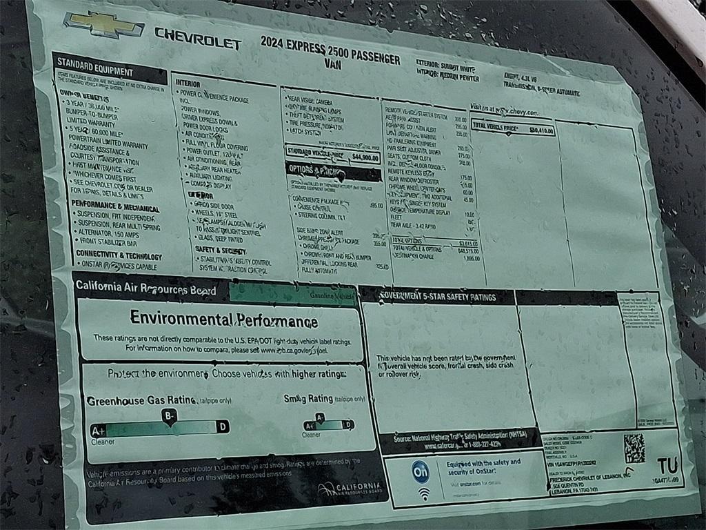 new 2024 Chevrolet Express 2500 car, priced at $50,910