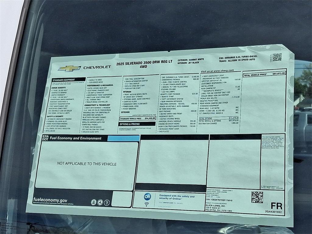 new 2025 Chevrolet Silverado 3500 car, priced at $66,873