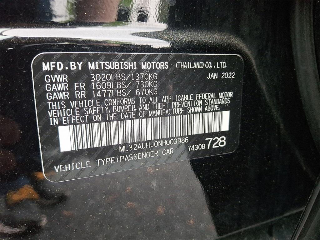 used 2022 Mitsubishi Mirage car, priced at $15,000