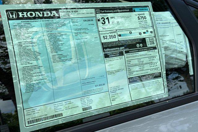 new 2025 Honda Civic Si car