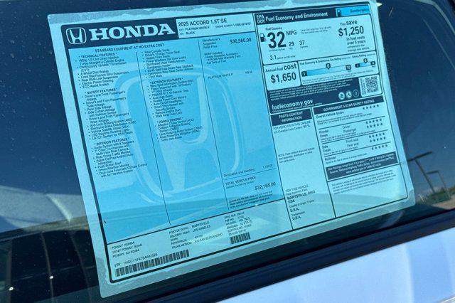 new 2025 Honda Accord car, priced at $31,152