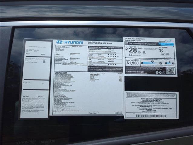 new 2025 Hyundai Tucson car, priced at $32,069