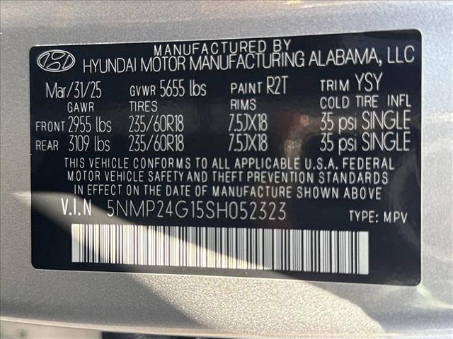 new 2025 Hyundai Santa Fe car, priced at $39,219