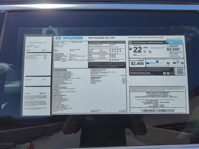 new 2025 Hyundai Palisade car, priced at $39,999