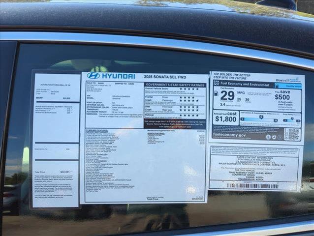 new 2025 Hyundai Sonata car, priced at $28,779