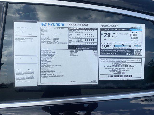 new 2025 Hyundai Sonata car, priced at $28,779