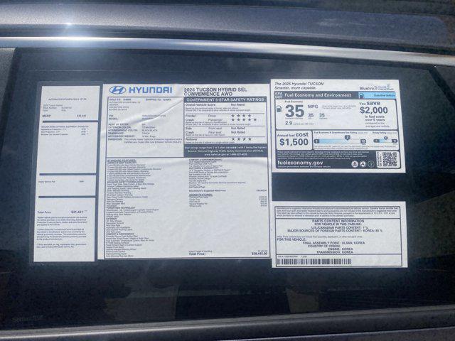 new 2025 Hyundai TUCSON Hybrid car, priced at $37,713
