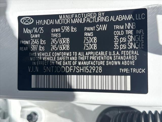 new 2025 Hyundai SANTA CRUZ car, priced at $38,398