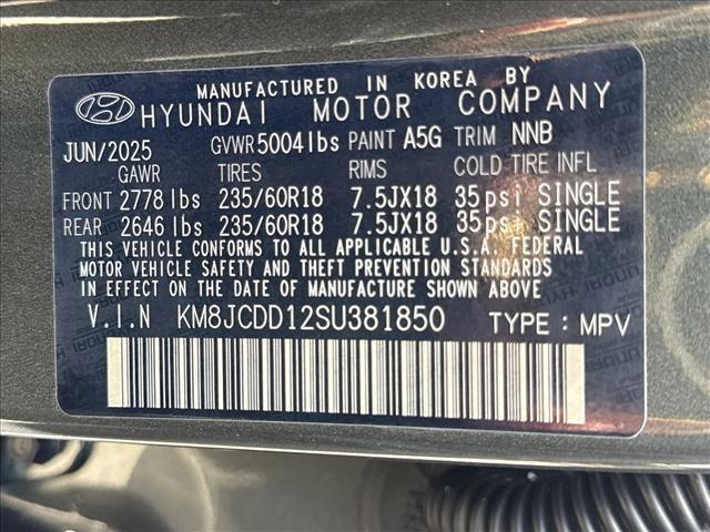 new 2025 Hyundai TUCSON Hybrid car, priced at $37,498