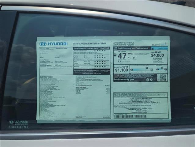 new 2025 Hyundai Sonata Hybrid car, priced at $39,186