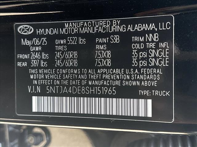 new 2025 Hyundai SANTA CRUZ car, priced at $27,999