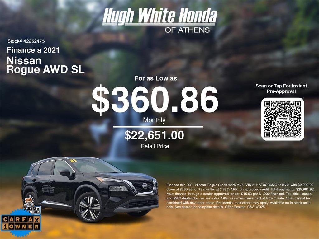 used 2021 Nissan Rogue car, priced at $22,651
