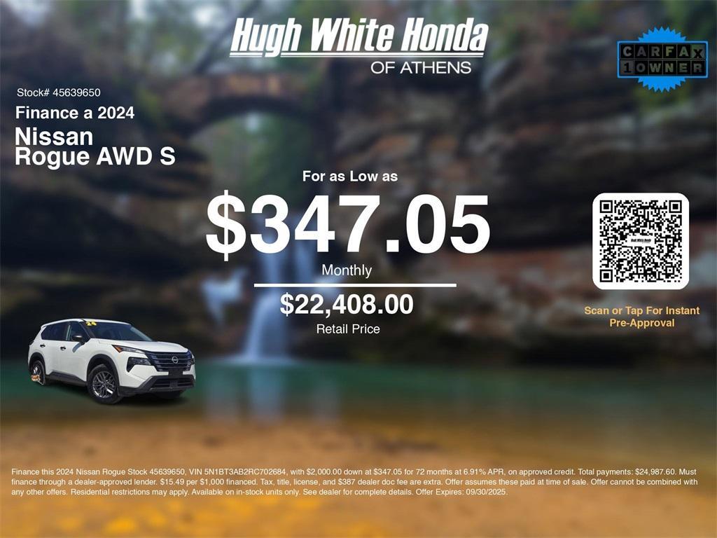 used 2024 Nissan Rogue car, priced at $21,950