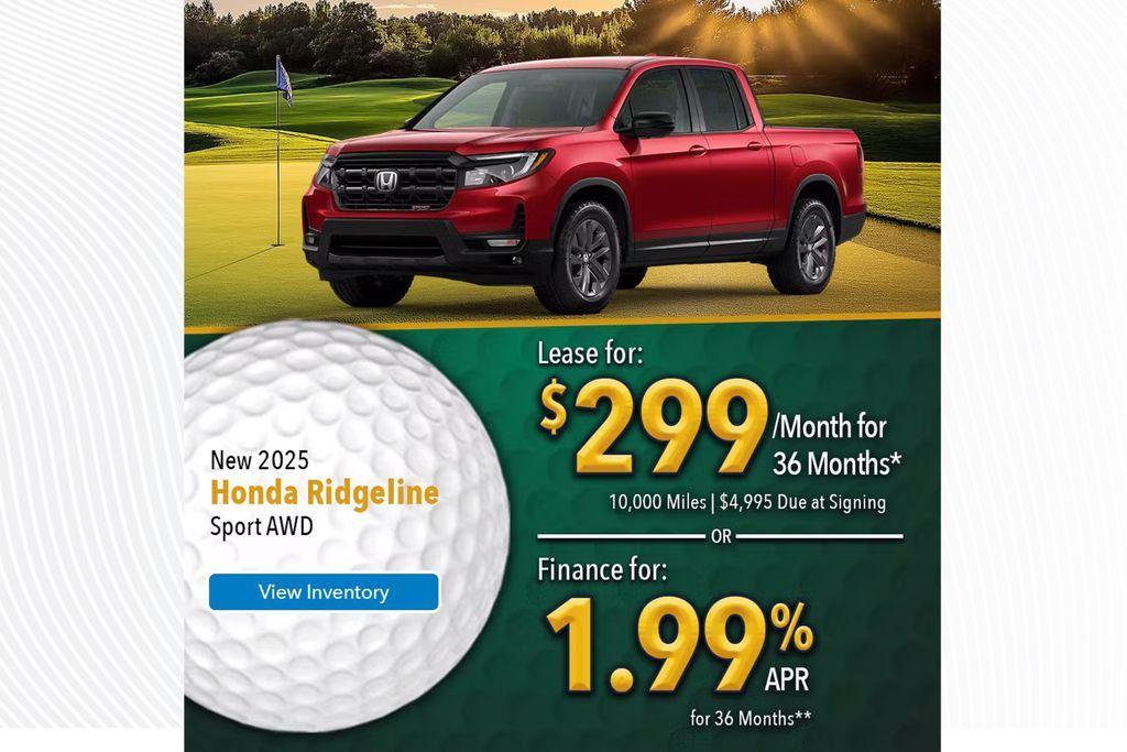 new 2025 Honda Ridgeline car, priced at $44,885