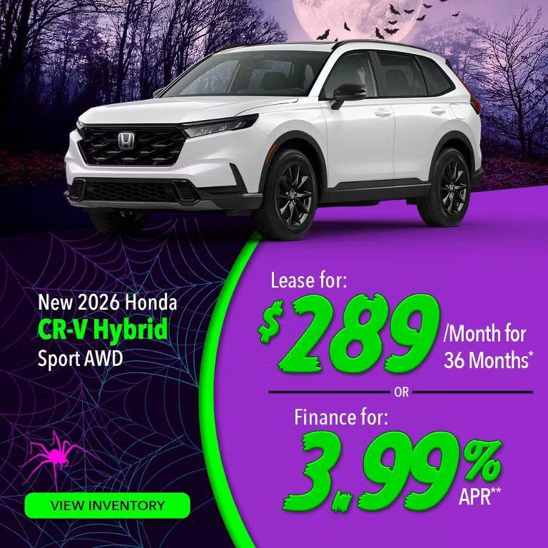 new 2026 Honda CR-V Hybrid car, priced at $38,580
