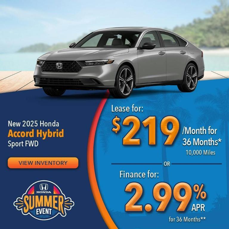new 2025 Honda Accord Hybrid car, priced at $34,805