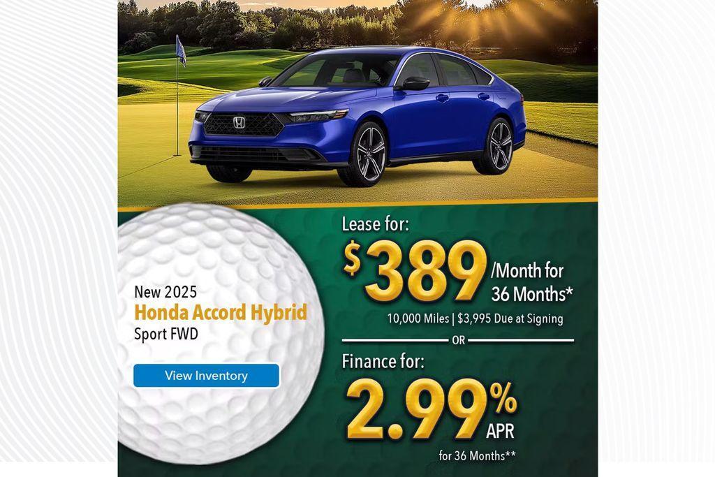 new 2025 Honda Accord Hybrid car, priced at $36,090