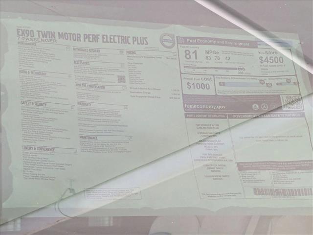 new 2025 Volvo EX90 car, priced at $74,197