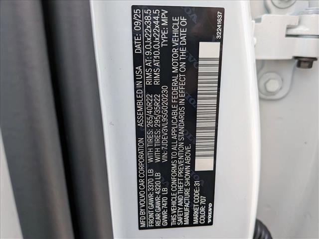 new 2025 Volvo EX90 car, priced at $79,297