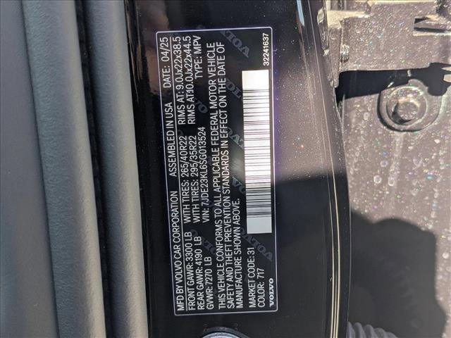 new 2025 Volvo EX90 car, priced at $82,297