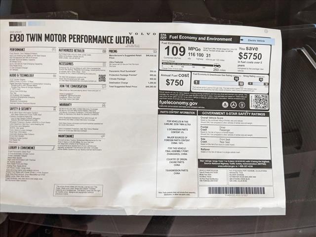 new 2025 Volvo EX30 car, priced at $40,597