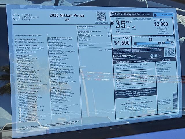 new 2025 Nissan Versa car, priced at $23,420