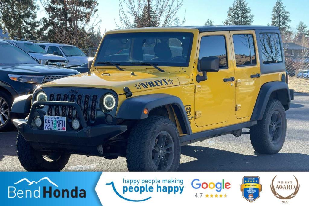 used 2015 Jeep Wrangler Unlimited car, priced at $18,496