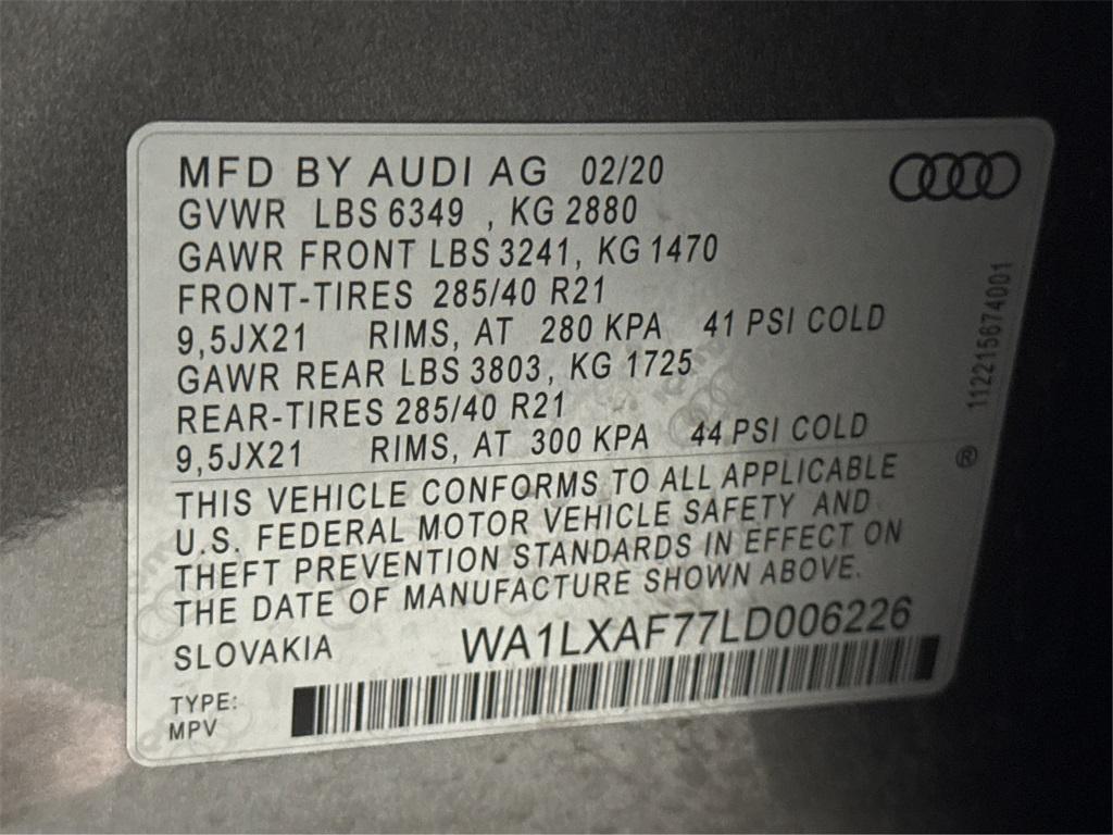 used 2020 Audi Q7 car, priced at $20,741