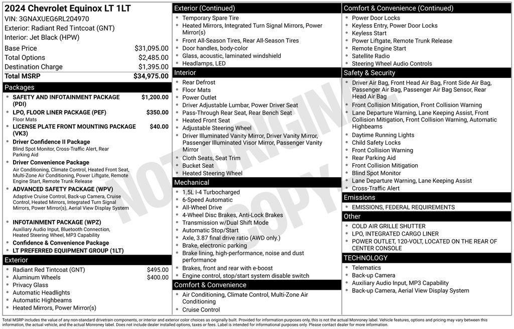 used 2024 Chevrolet Equinox car, priced at $25,650