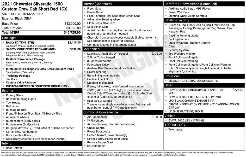 used 2021 Chevrolet Silverado 1500 car, priced at $24,800