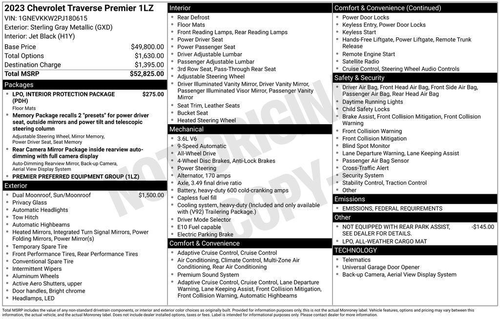 used 2023 Chevrolet Traverse car, priced at $35,950