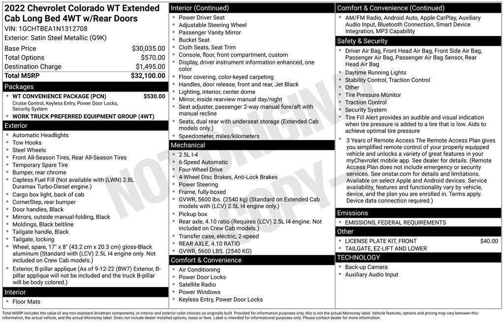 used 2022 Chevrolet Colorado car, priced at $25,800