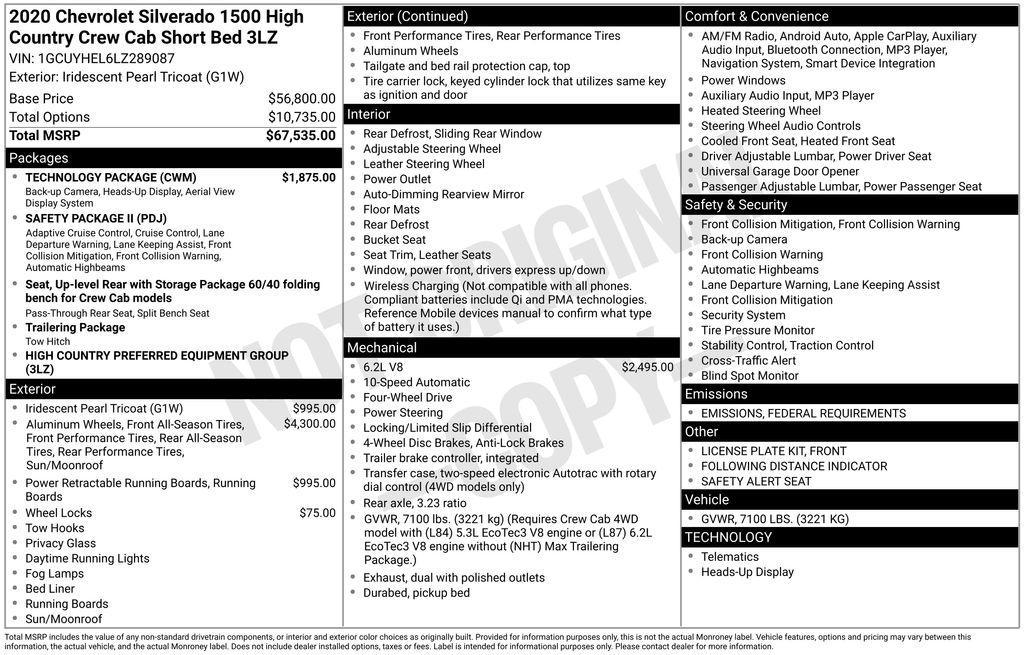 used 2020 Chevrolet Silverado 1500 car, priced at $37,950