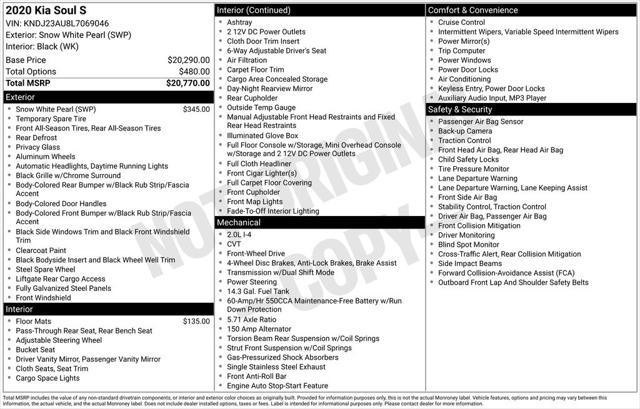 used 2020 Kia Soul car, priced at $13,599
