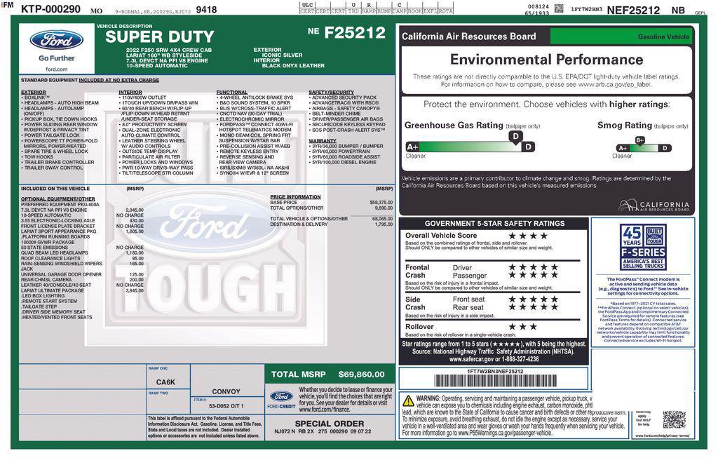 used 2022 Ford F-250 car, priced at $58,290