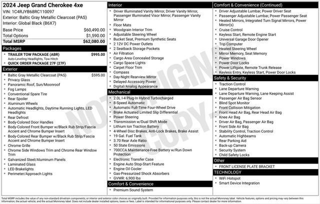 used 2024 Jeep Grand Cherokee 4xe car, priced at $35,199