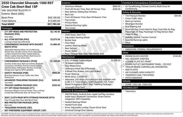 used 2020 Chevrolet Silverado 1500 car, priced at $33,999