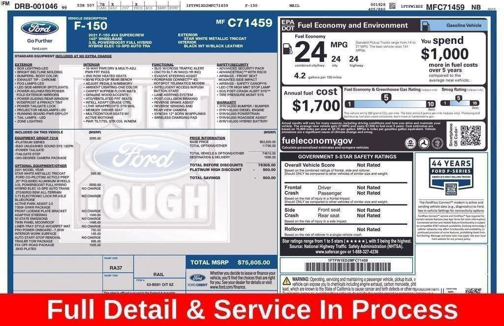 used 2021 Ford F-150 car, priced at $34,999