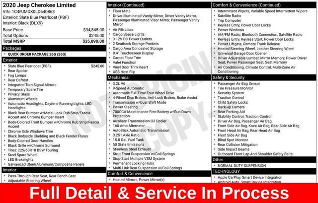 used 2020 Jeep Cherokee car, priced at $15,259