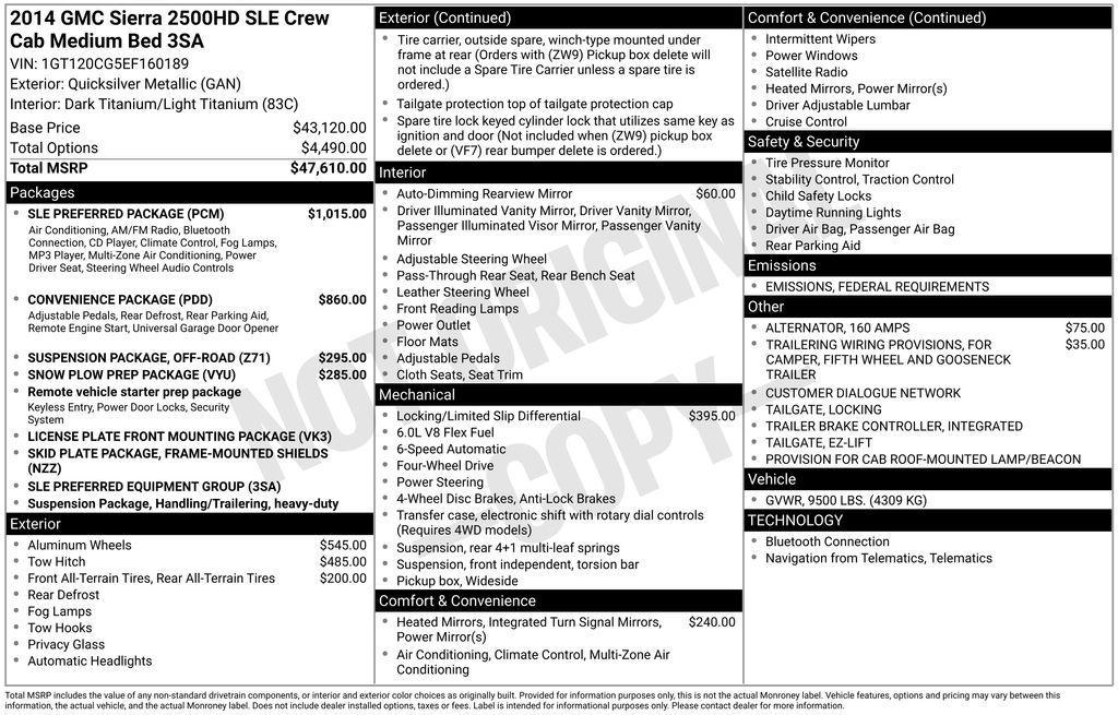 used 2014 GMC Sierra 2500 car, priced at $18,799