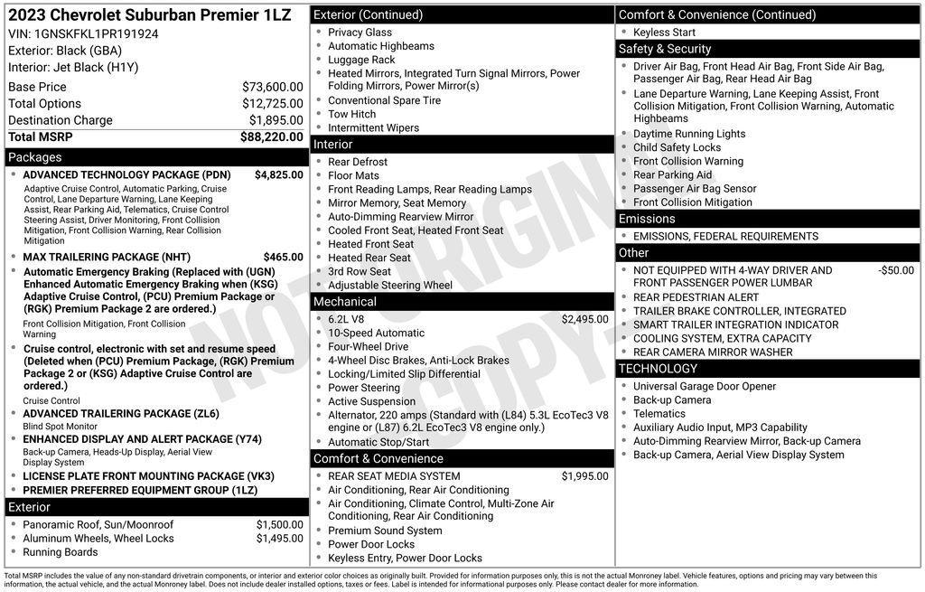 used 2023 Chevrolet Suburban car, priced at $54,799