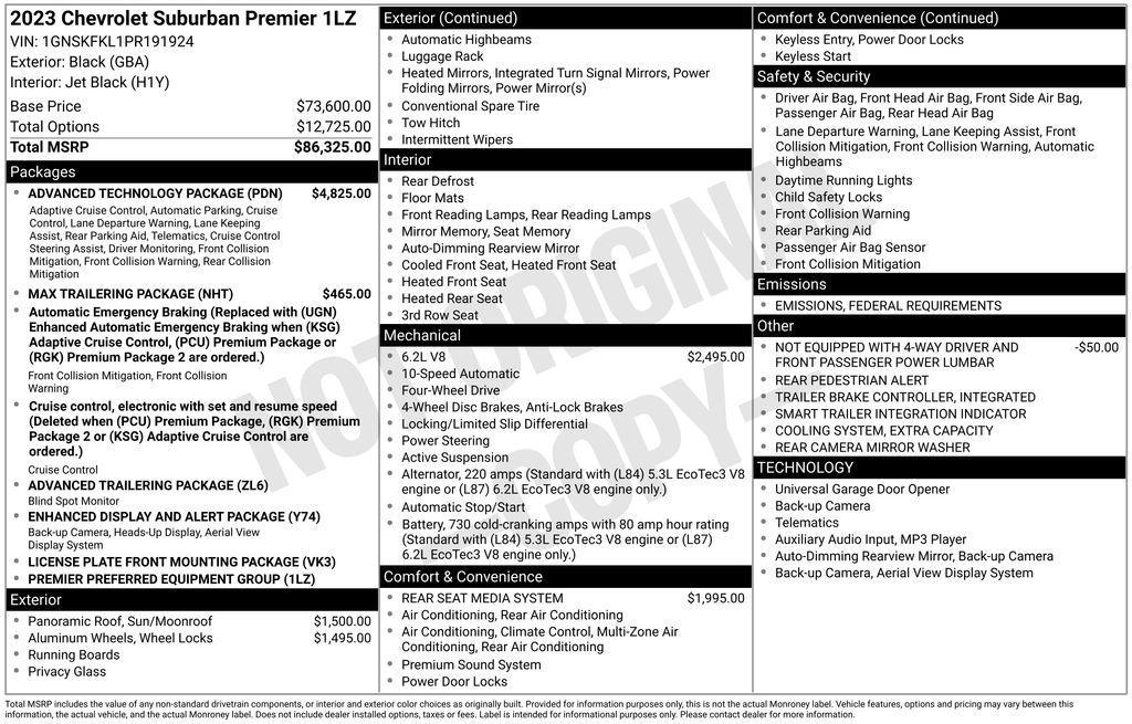 used 2023 Chevrolet Suburban car, priced at $56,999