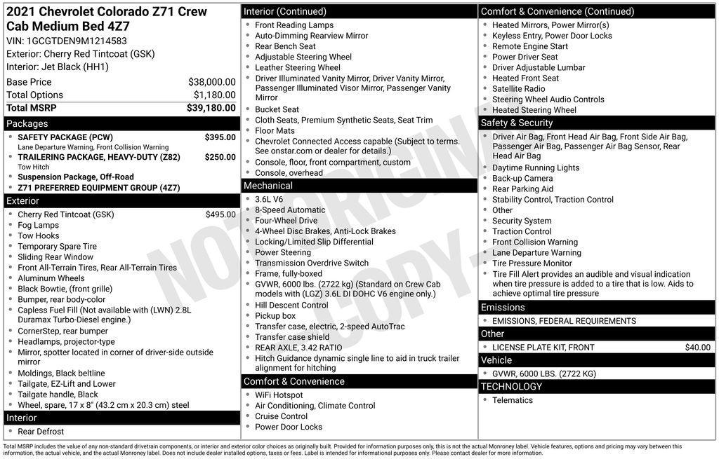 used 2021 Chevrolet Colorado car, priced at $28,399