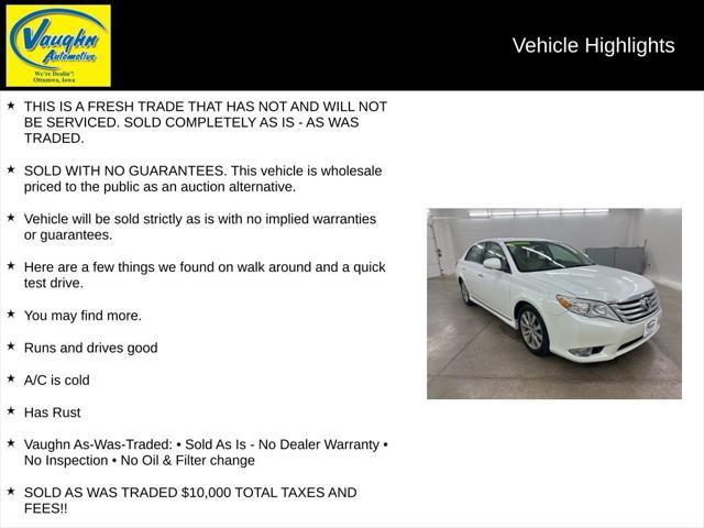 used 2011 Toyota Avalon car, priced at $10,000