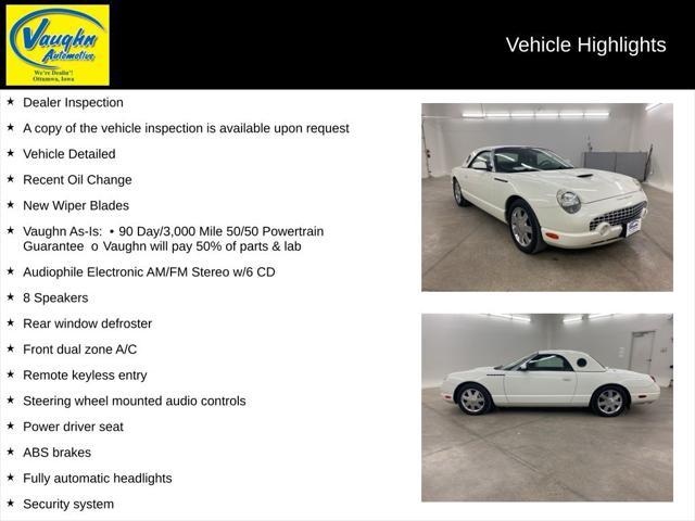 used 2002 Ford Thunderbird car, priced at $10,999