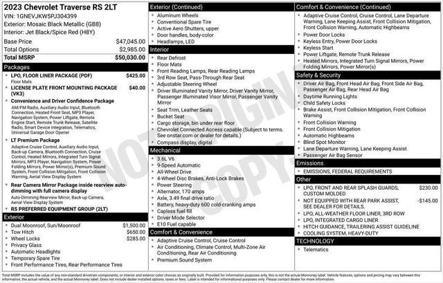 used 2023 Chevrolet Traverse car, priced at $42,999
