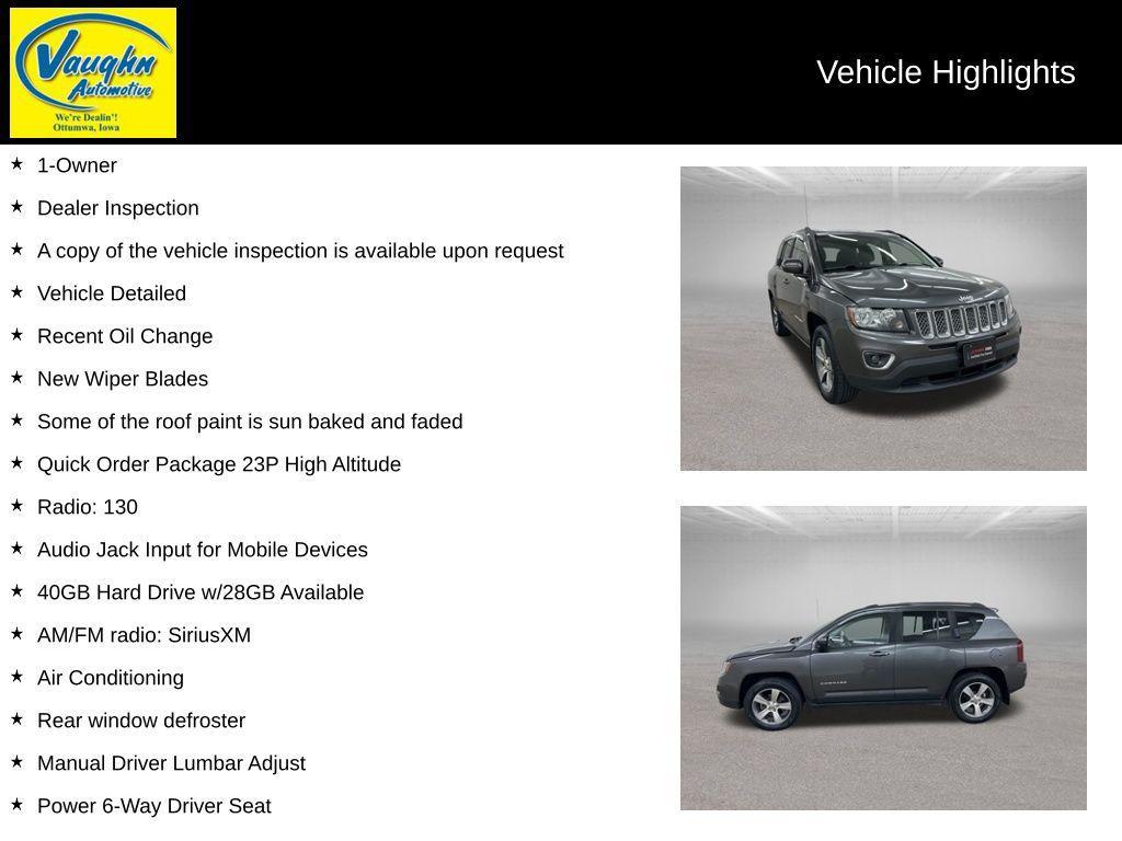 used 2017 Jeep Compass car, priced at $12,999