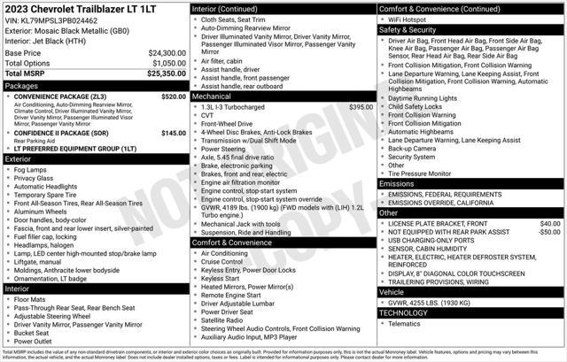 used 2023 Chevrolet TrailBlazer car, priced at $19,999